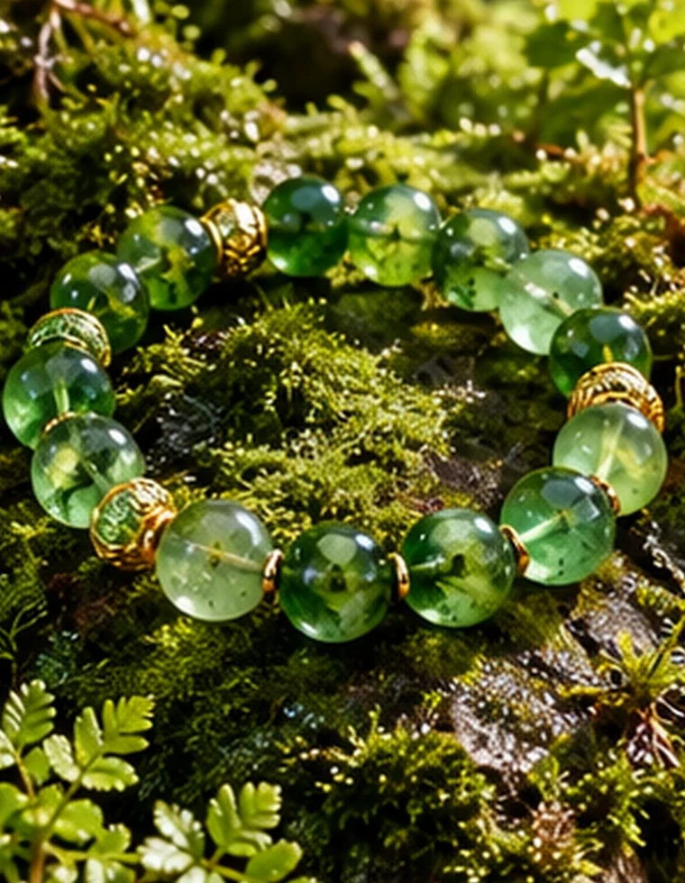 Wood element crystal bracelet